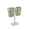 Azar Displays T-Stand Necklace/Bracelet Counter Display. Clear 15"H x 14"W, PK2 300685 - alternate 2
